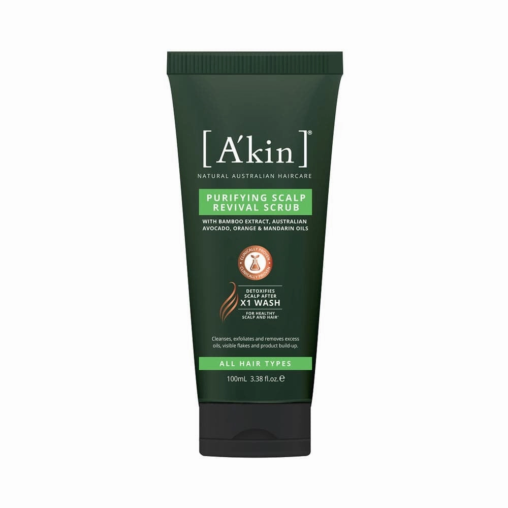 A'Kin Purifying Scalp Revival Scrub With Bamboo Extract, Australian Avocado, Orange & Mandarin Oils 100ml
