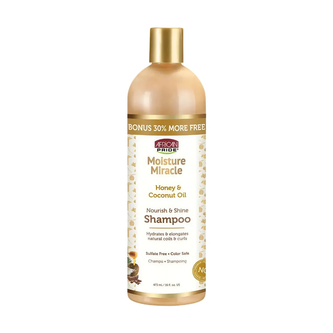 African Pride Moisture Miracle Honey & Coconut Oil Sulfate-Free Shampoo - 16 oz