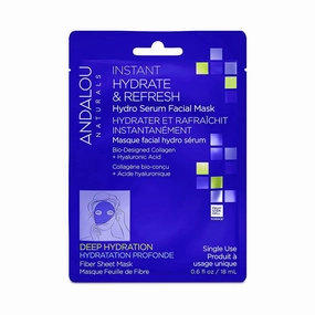 Andalou Naturals Instant Hydrate & Refresh Hydro Serum Facial Mask 18ml