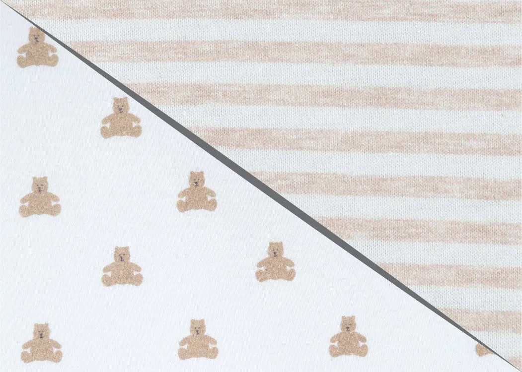 babyGap Tan Teddy Bears & Stripes 100% Organic Cotton Crib Sheets - 2 Pack