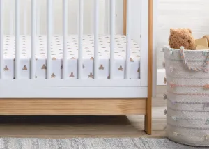 babyGap Tan Teddy Bears & Stripes 100% Organic Cotton Crib Sheets - 2 Pack