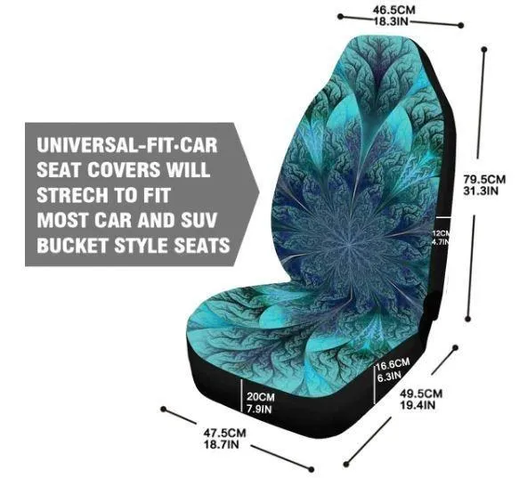 Beachy Seahorse Car Seat Cover