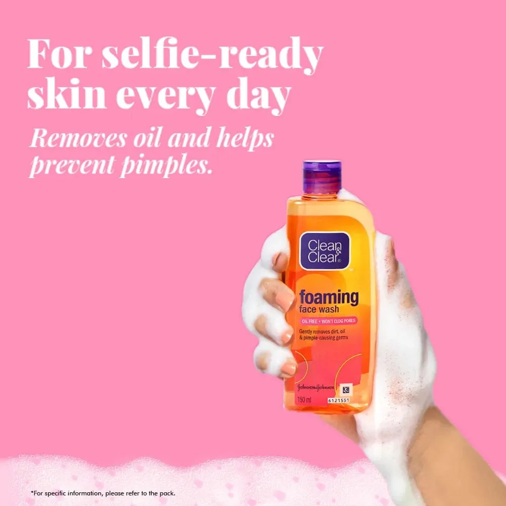 Clean And Clear Foaming Face Wash Oil Free 150ml - Short Dated