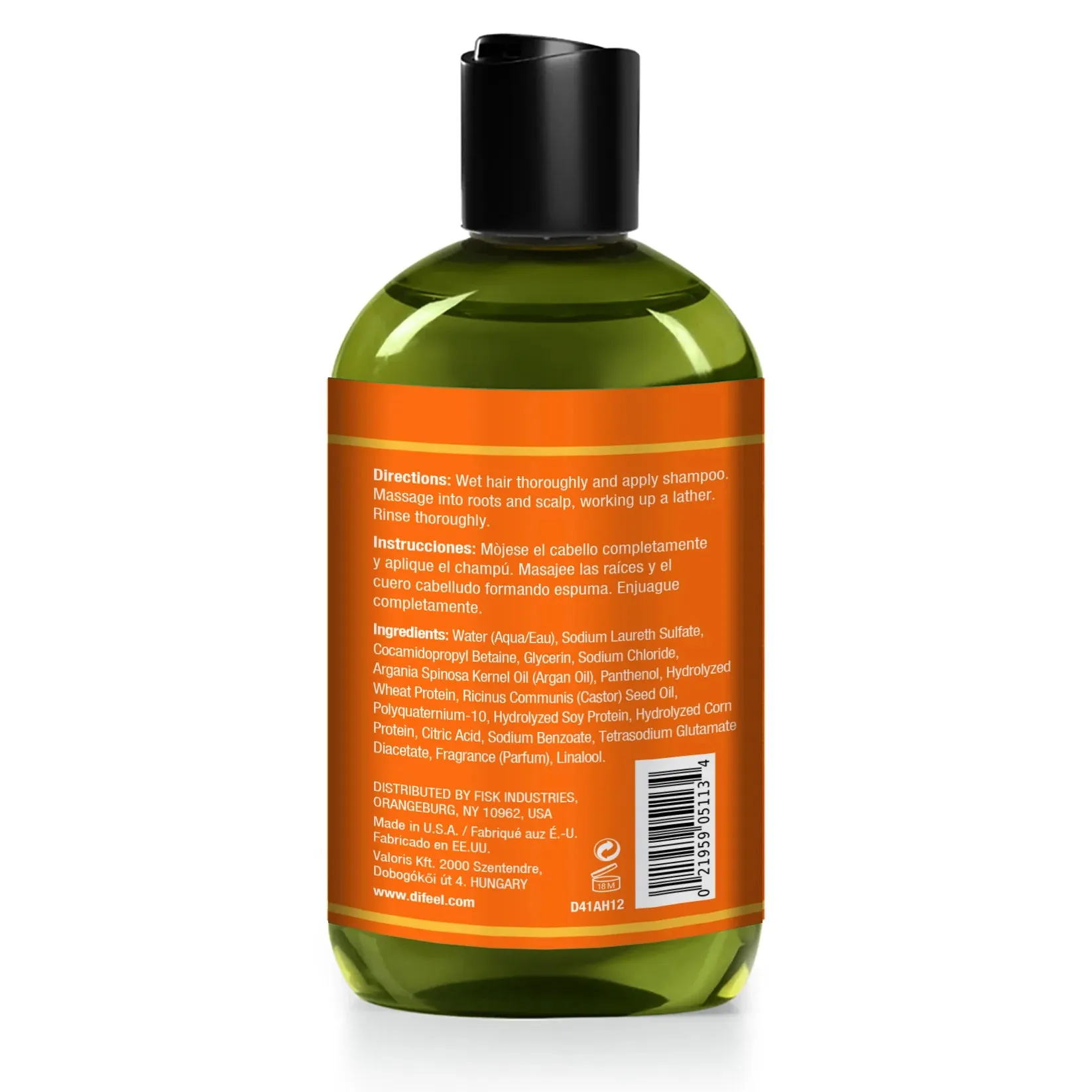 Difeel Argan Hydrating Shampoo - 12 oz