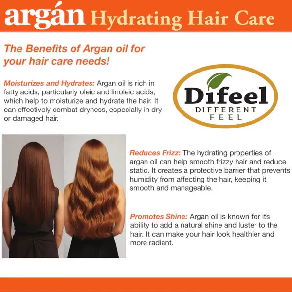 Difeel Argan Hydrating Shampoo - 12 oz