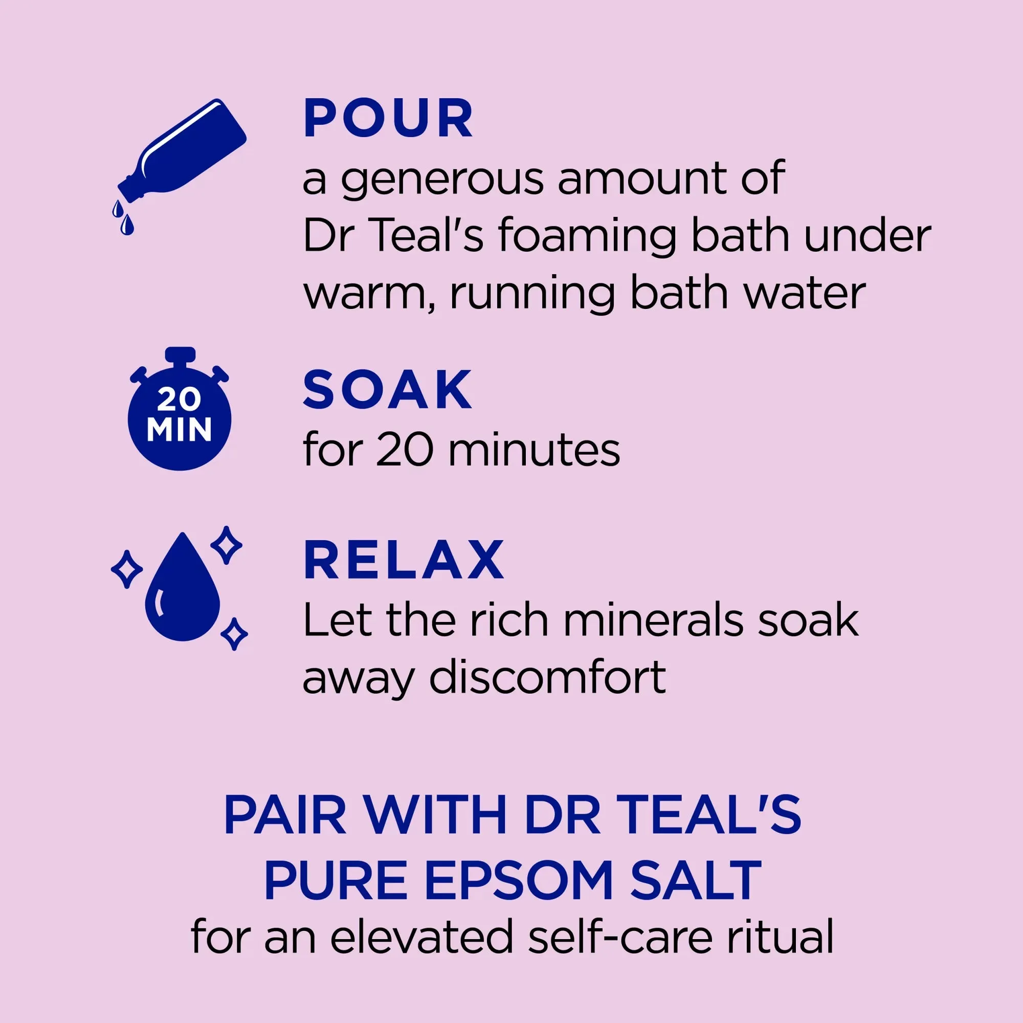 Dr. Teal's Foaming Bath with Pure Epsom Salt Black Elderberry Vitamin D Essential Oils- 34oz