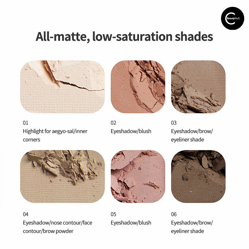 Everbab Matte Six-Color Eyeshadow Palette