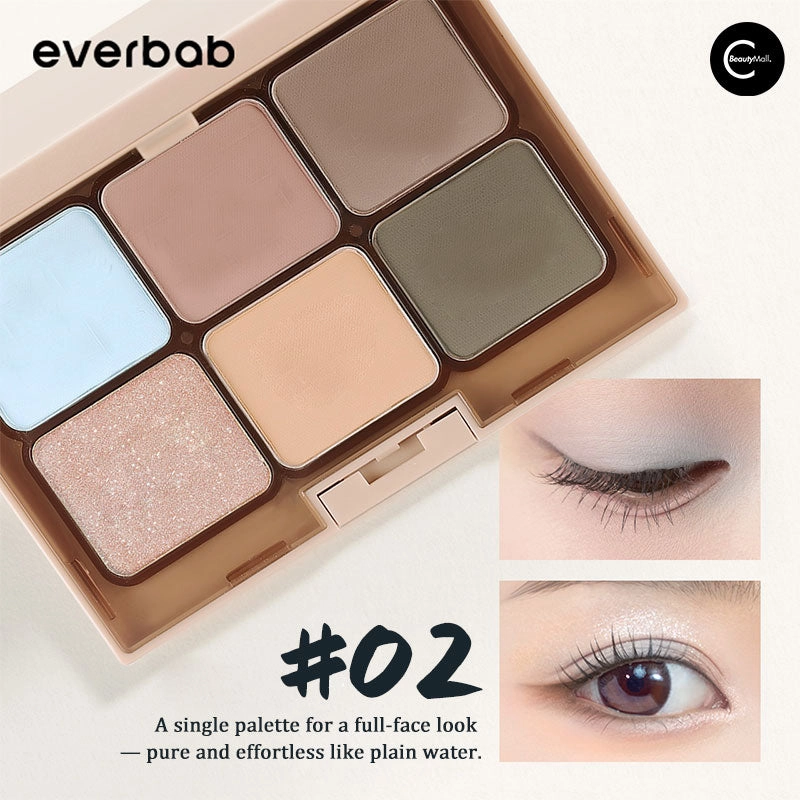 Everbab Matte Six-Color Eyeshadow Palette