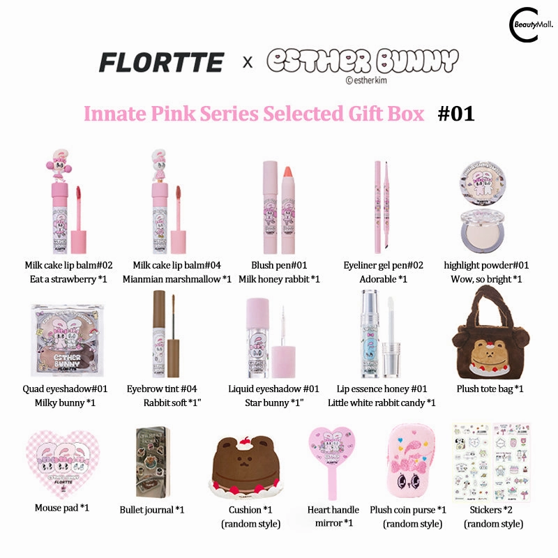 FLORTTE Born Pink Series Bunny Edition Gift Set