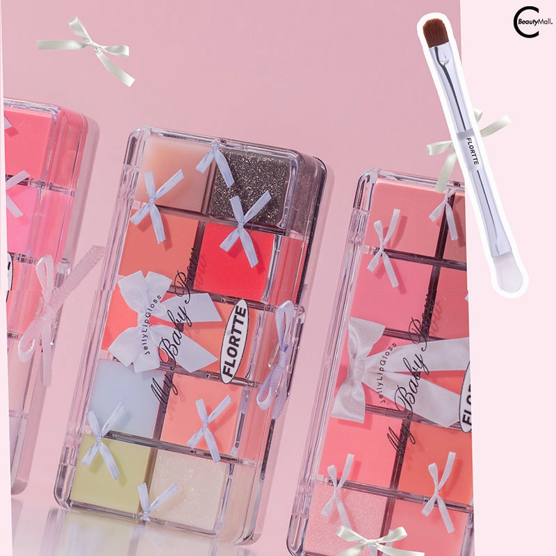 FLORTTE Princess Heart Series Ten-Color Lip Tint Palette