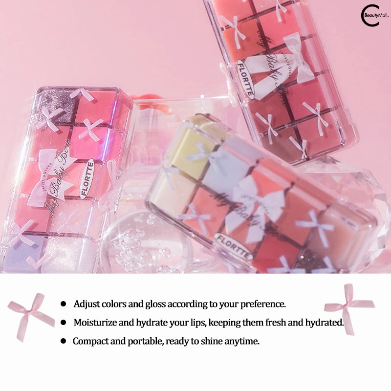 FLORTTE Princess Heart Series Ten-Color Lip Tint Palette