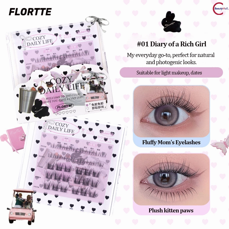 FLORTTE "Debutante Diary" Series Glue-Free False Eyelashes
