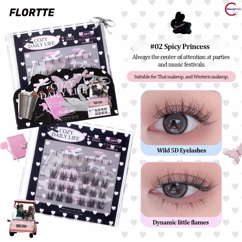 FLORTTE "Debutante Diary" Series Glue-Free False Eyelashes