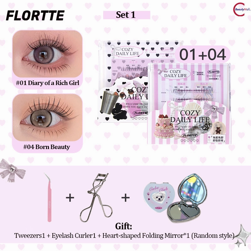 FLORTTE "Debutante Diary" Series Glue-Free False Eyelashes