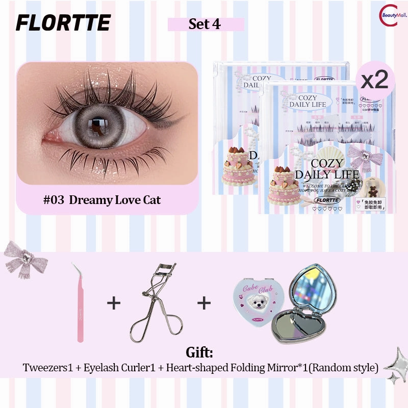 FLORTTE "Debutante Diary" Series Glue-Free False Eyelashes