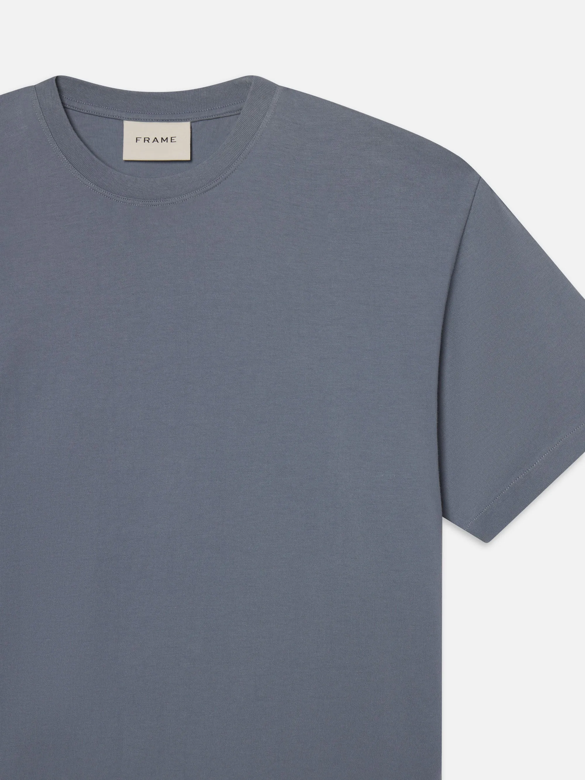 FRAME Logo Tee -- Smoky Blue