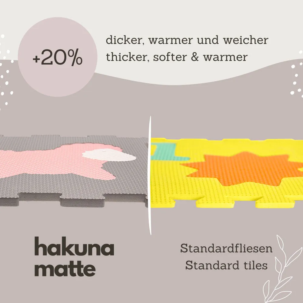 Hakuna Matte Farm-Themed Baby Play Mat - 47x35", 12 Foam Tiles