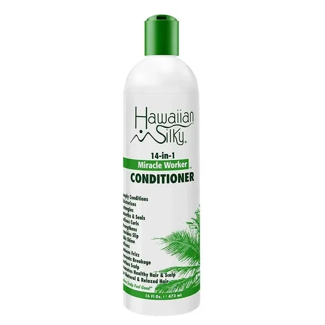 Hawaiian Silky 14-in-1 Miracle Worker Anti-Aging Moisturizing Repairing Daily Conditioner. 16 fl oz