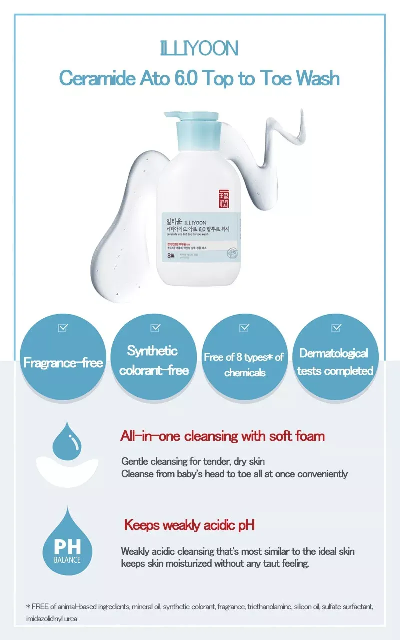 Illiyoon Ceramide Ato 6.0 Top to Toe Wash 500ml