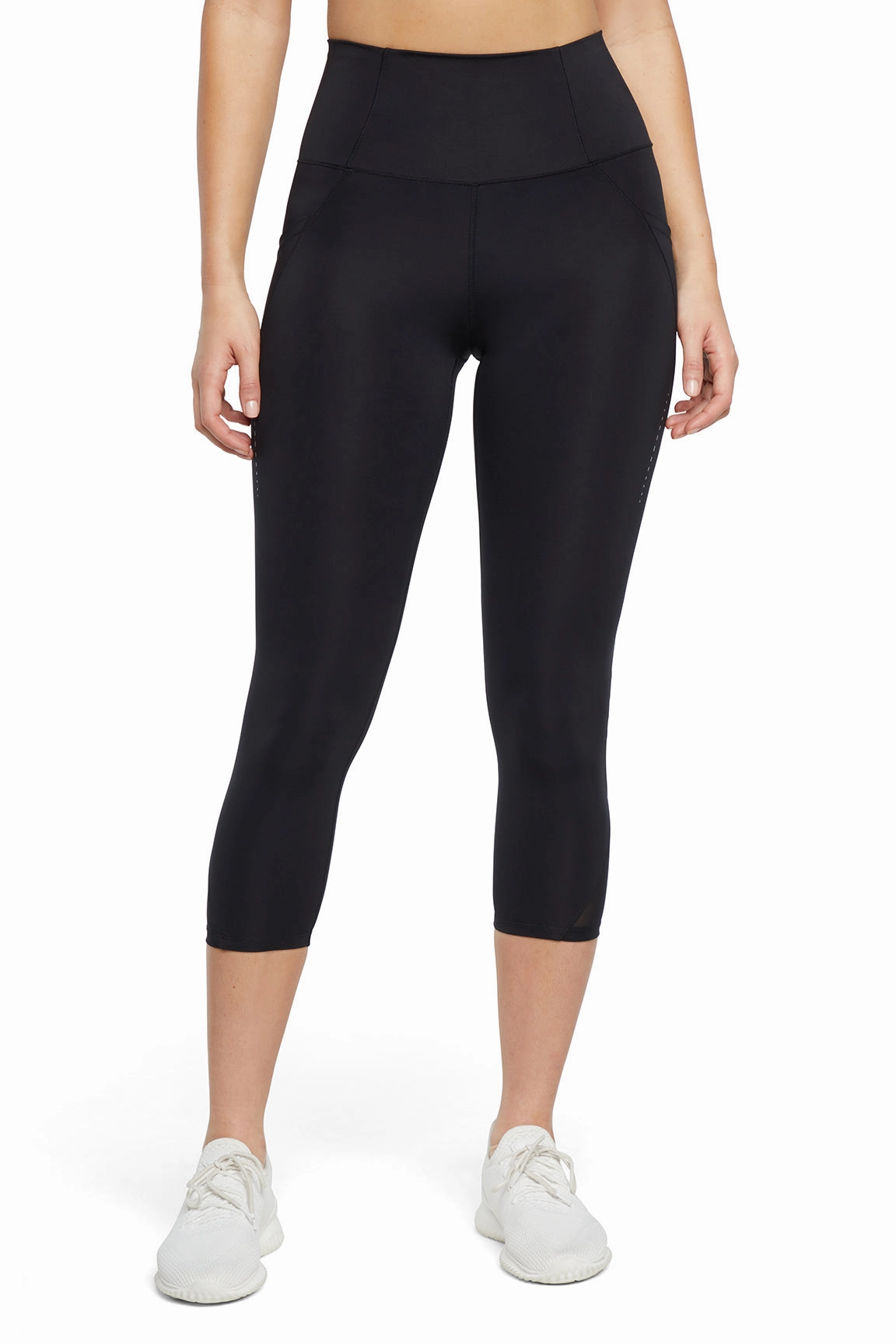 Jenny Side Pocket Mid Calf Capri - Black
