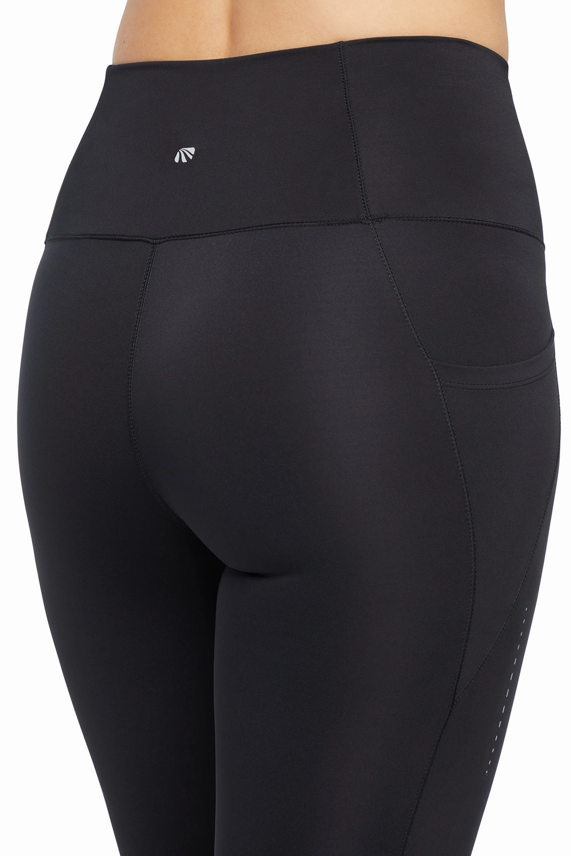 Jenny Side Pocket Mid Calf Capri - Black