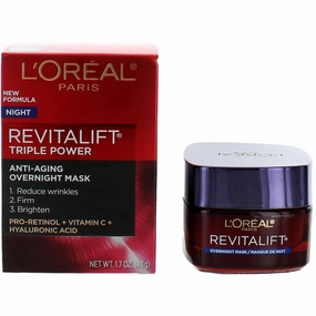 L'Oreal Women's Overnight Mask - Revitalift Triple Power Anti-Aging, 1.7 oz
