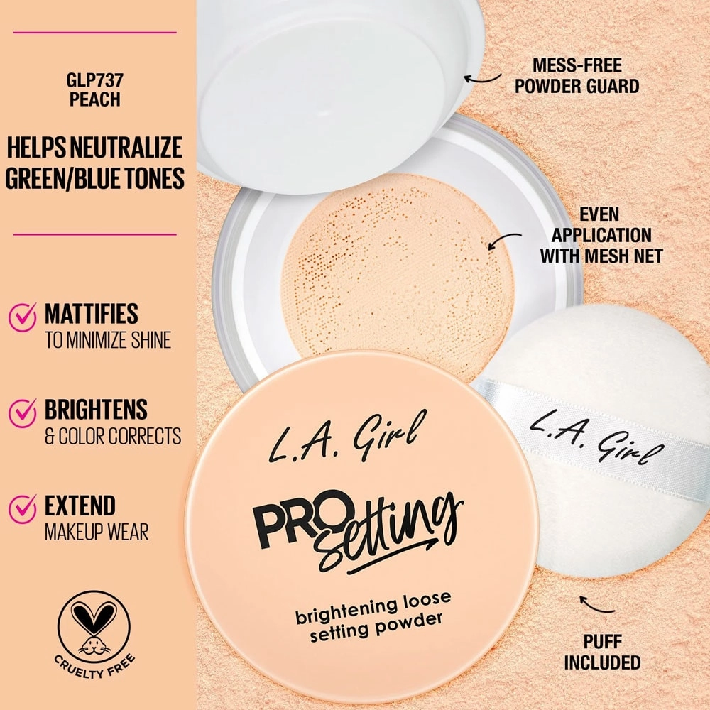 LA Girl Pro Setting Brightening Loose Setting Powder Peach 5g