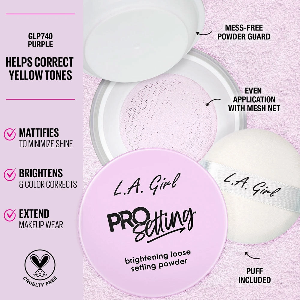 LA Girl Pro Setting Brightening Loose Setting Powder Purple 5g