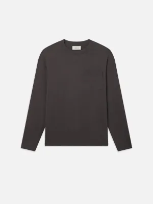 Long Sleeve Woolen Tee -- Taupe
