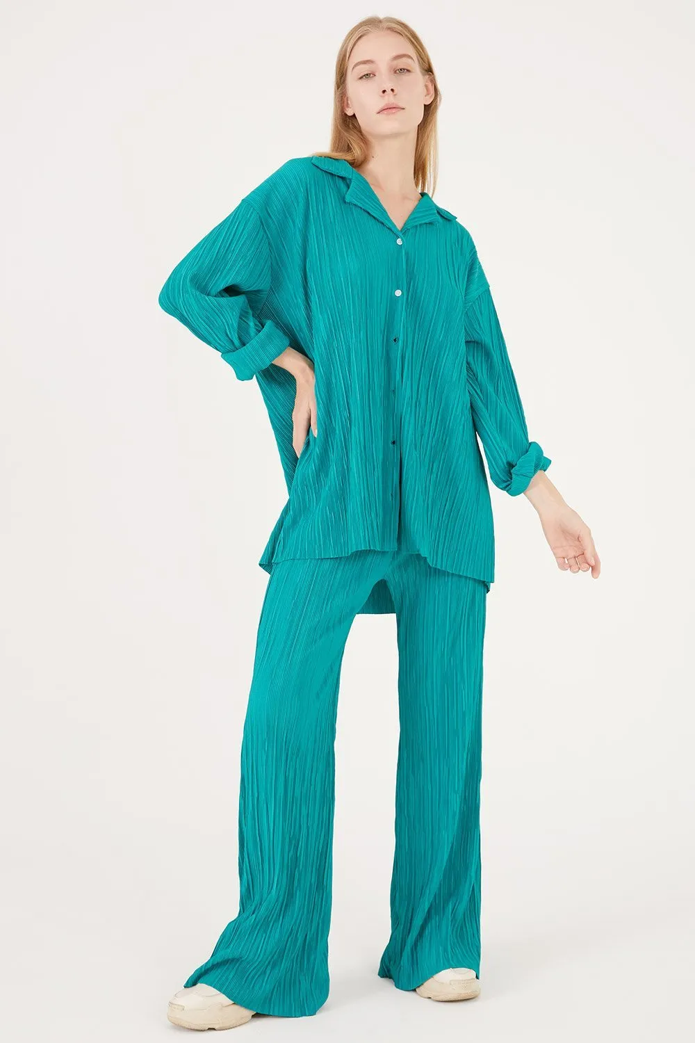 Maria Oversized Plisse Shirt