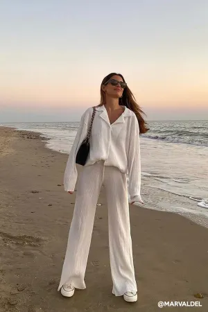 Maria Oversized Plisse Shirt