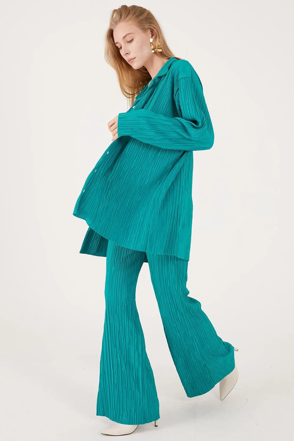 Maria Oversized Plisse Shirt