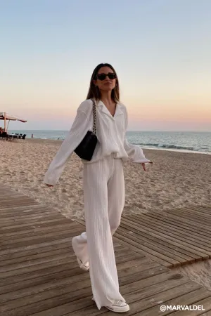 Maria Oversized Plisse Shirt