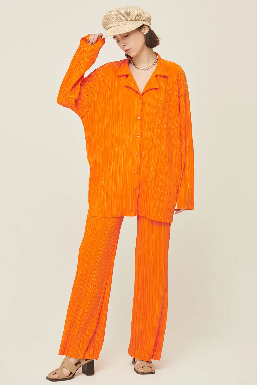 Maria Oversized Plisse Shirt