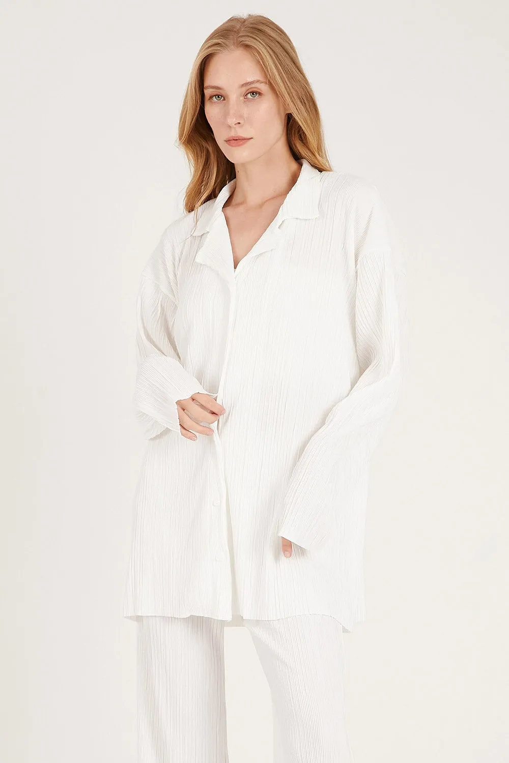 Maria Oversized Plisse Shirt