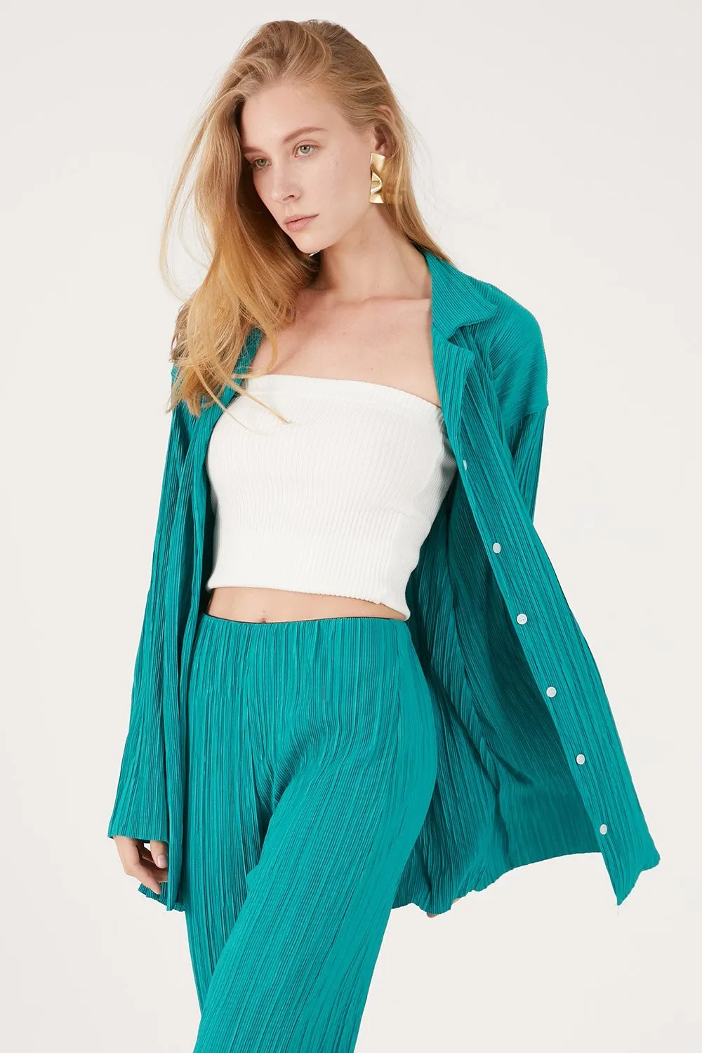 Maria Oversized Plisse Shirt