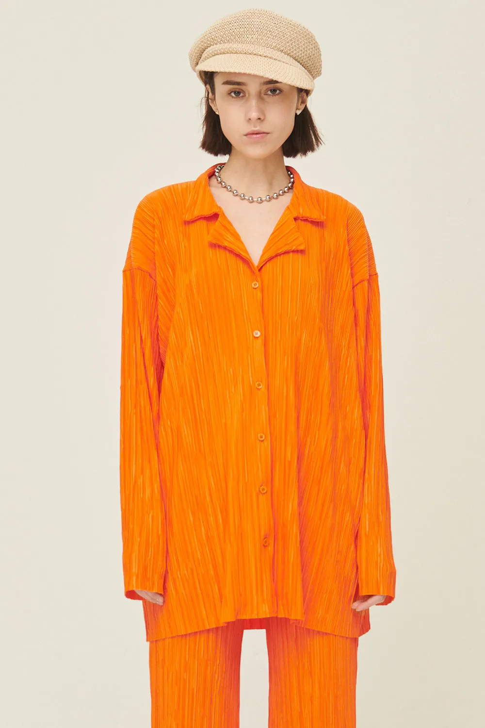 Maria Oversized Plisse Shirt