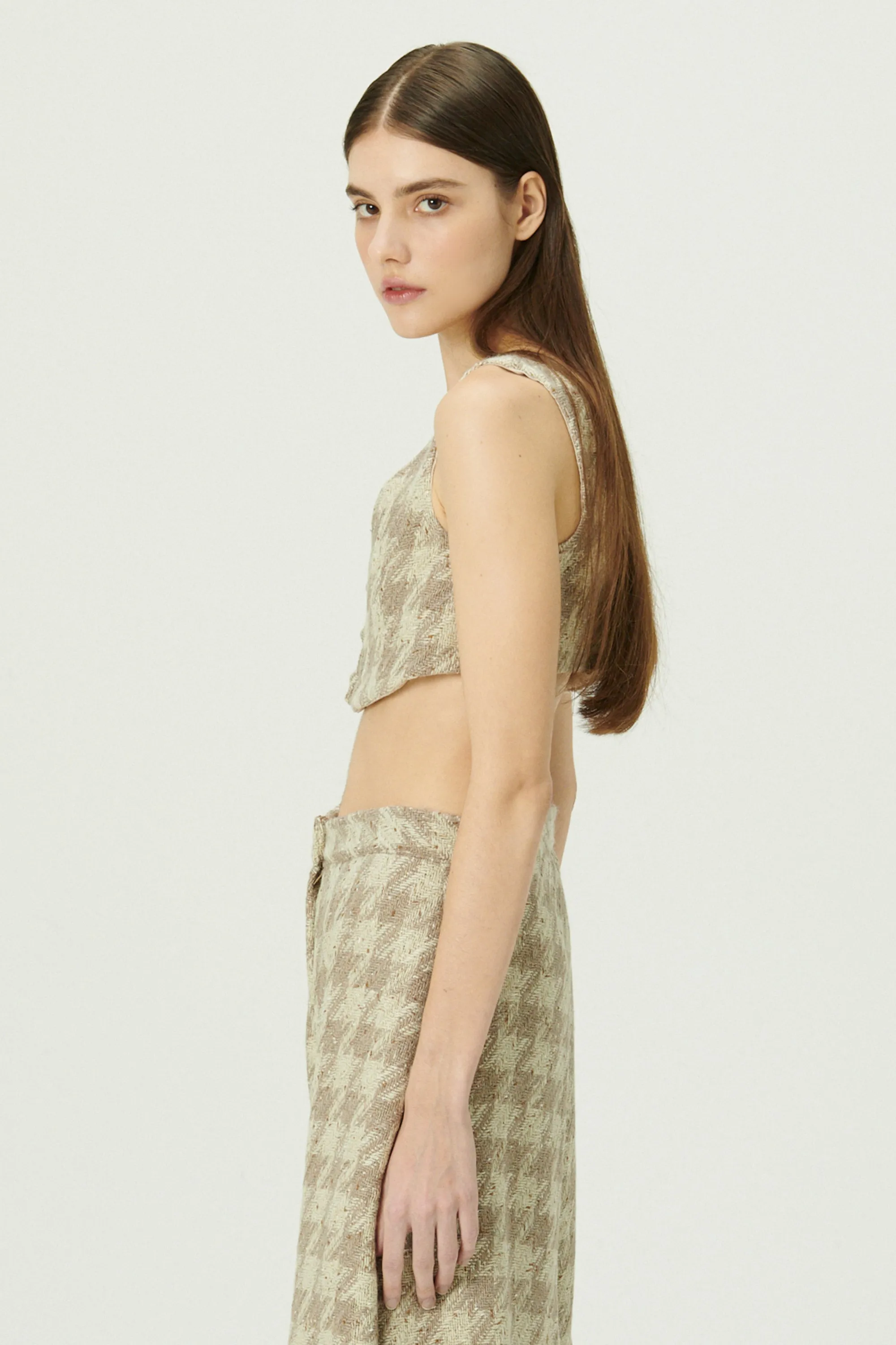 Milla Tweed Crop Top