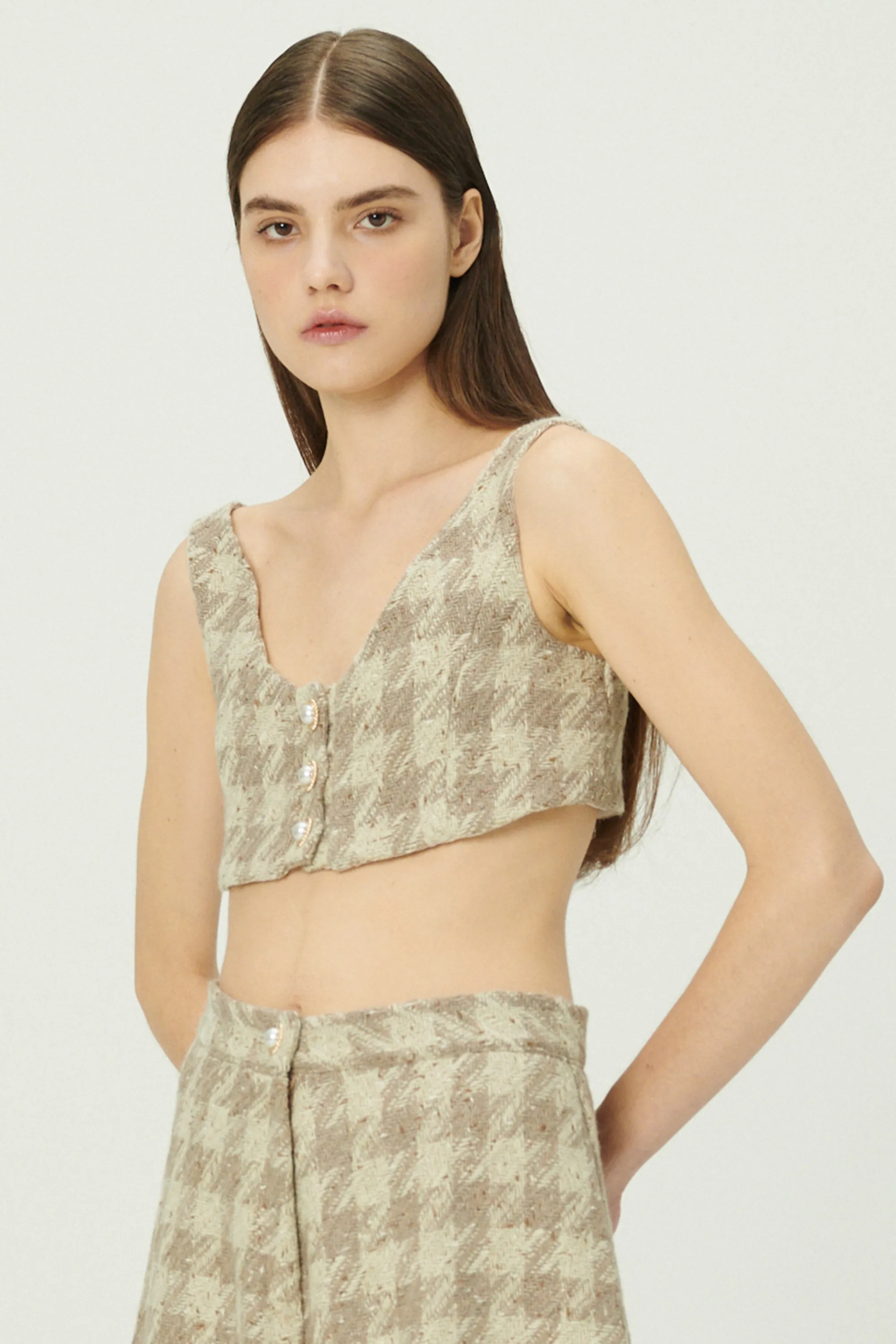 Milla Tweed Crop Top