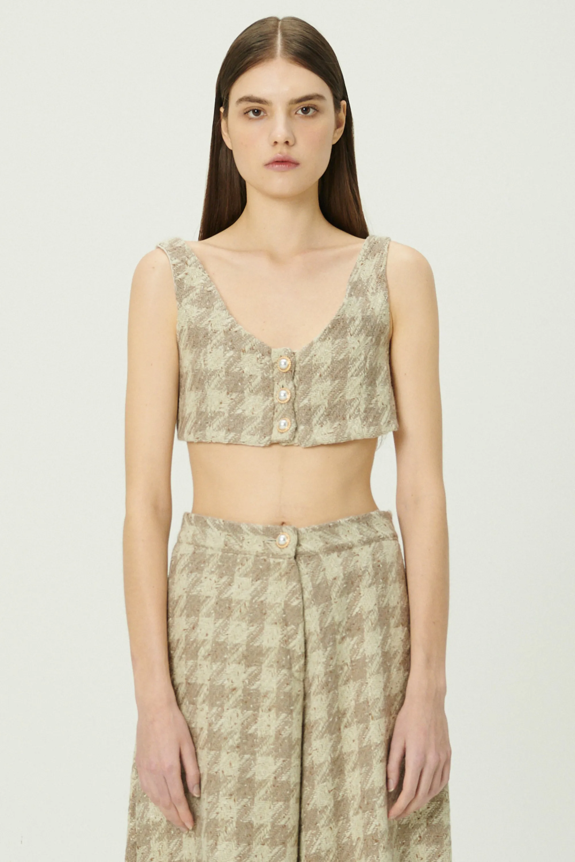 Milla Tweed Crop Top