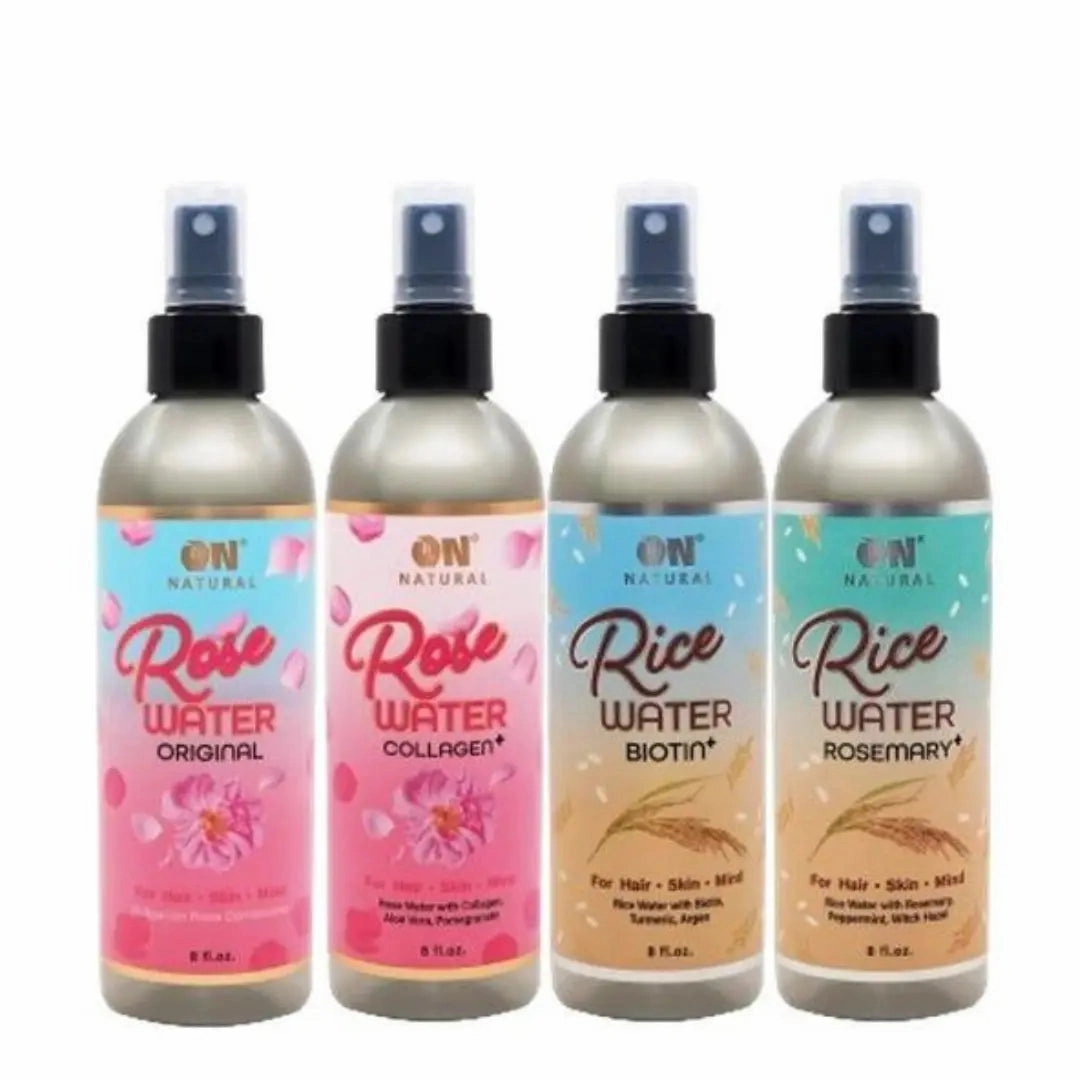 On Natural Rose Water for Hair. Skin & Mind - 8 oz