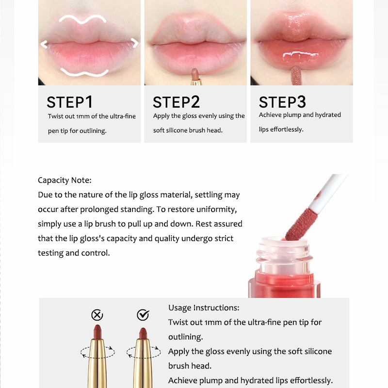 OUT OF OFFICE Dual-Ended Essence Water Lip Gloss Pen