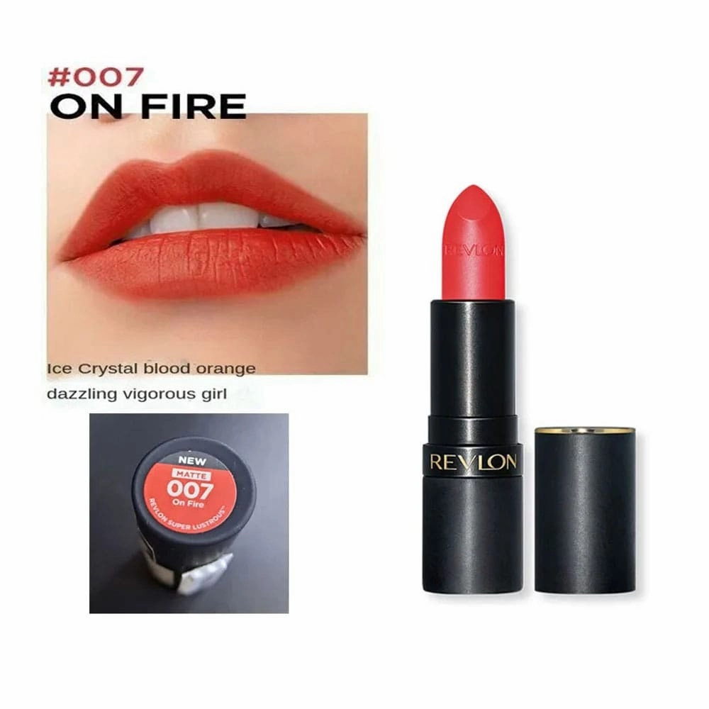 Revlon Super Lustrous Lipstick Matte 007 On Fire