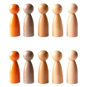 The Freckled Frog Global Friends Wooden Peg People - Set of 10
