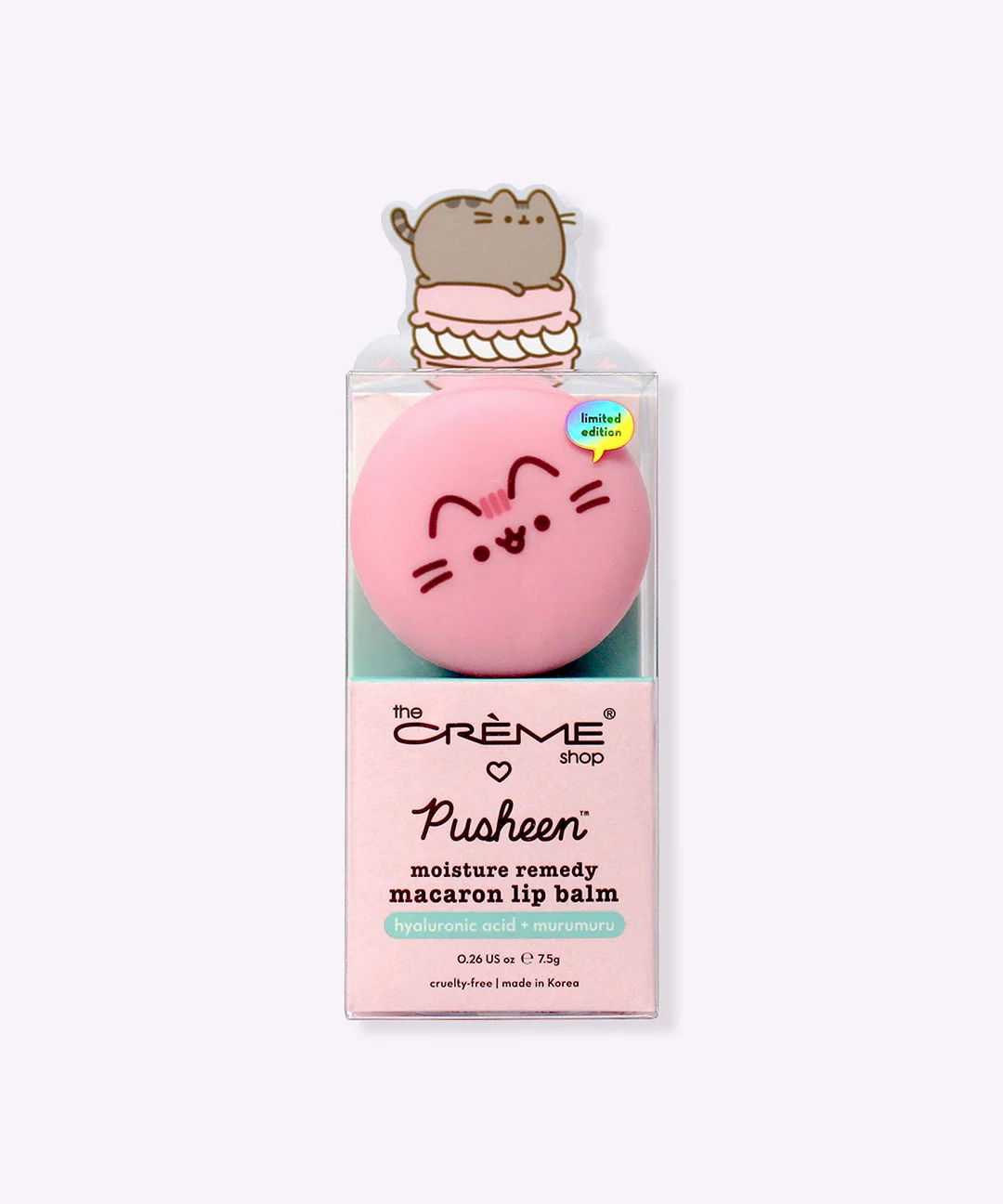 THE CREME SHOP - PUSHEEN STRAWBERRY DREAM MOISTURE REMEDY MACARON LIP BALM (1PC)