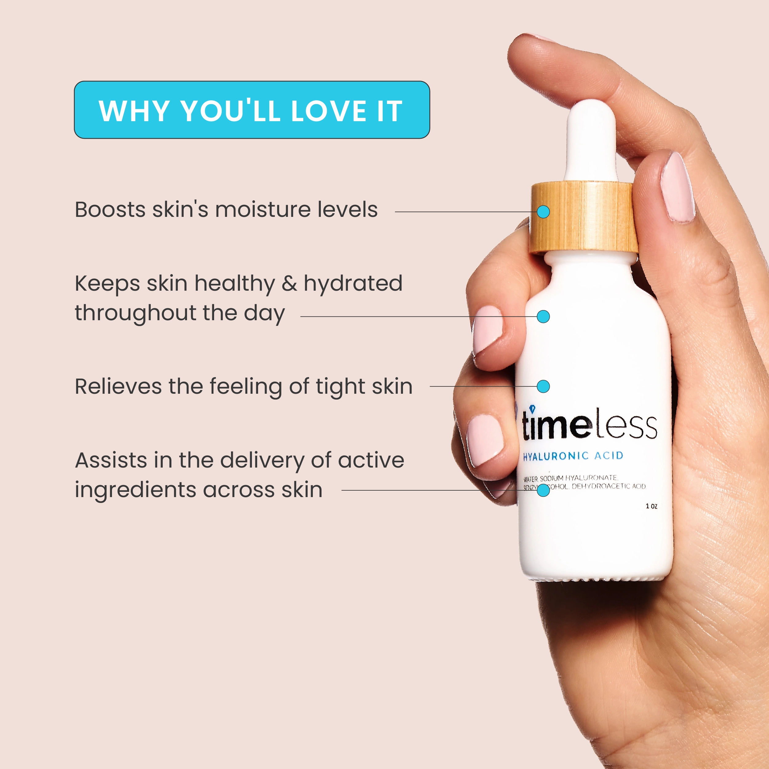 Timeless Hyaluronic Acid 100% Pure W 30ml