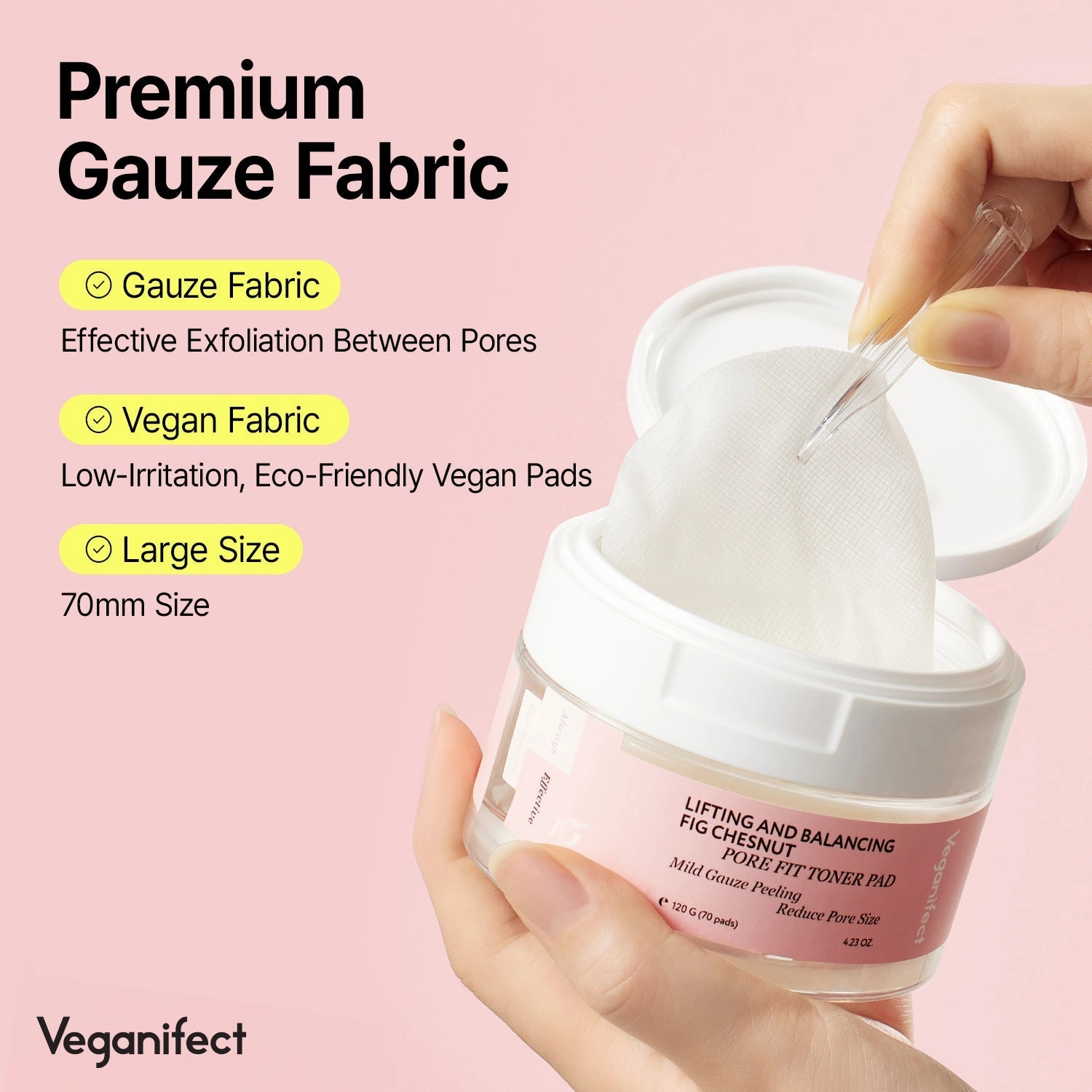 Veganifect Lifting And Balancing Pore Fit Toner Pad